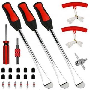 Enowelir D&eacute;monte-Pneus Manuel 3 Pi&egrave;ces 30 Cm En Acier Au Mangan&egrave;se Pour Voiture Moto V&eacute;lo