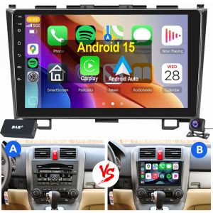 Autoradio Android 15 Carplay RDS GPS WIFI pour Honda CR-V CRV III 2007-2011 1+32G DAB CAM