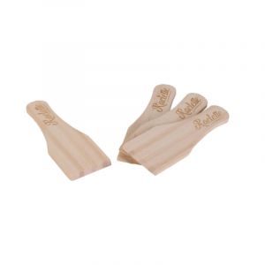 Paris Prix - Lot de 4 Spatules à Raclette 'Fromage' 11cm Naturel