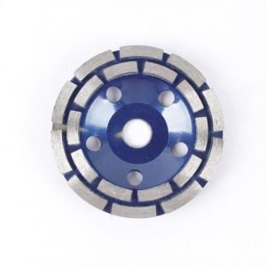 Paryou - Disque Diamant, Diamant à Meuler Béton 115 x 22,2 mm Double Rangée, Meule Diamantée Universelle pour Poncer Béton, Pierre, Granit Chape,