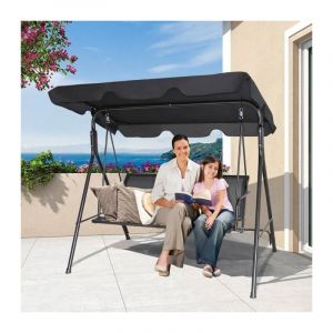 Chaise longue 3 places Balancelle jardin balan&ccedil;oire banc jardin balan&ccedil;oire &agrave; bascule banc - Costway