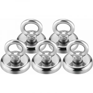 Aimant Neodyme, 32mm Aimant Puissant 35kg force de traction aimant puissant rond magnétique néodyme (5 pcs)