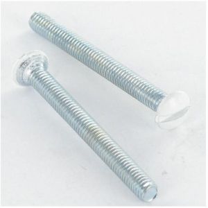 Vis m&eacute;taux T&ecirc;te frais&eacute;e bomb&eacute;e TFB Fendue 4X90 S&eacute;cable Acier zingu&eacute; RAL9016 blanc signalisation-10 pi&egrave;ces