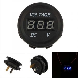 Prise de Voltm&egrave;tre 12V-24V Voiture Moto LED DC Affichage Num&eacute;rique Tension Compteur Voltm&egrave;tre &Eacute;tanche Compteur ZY Accessoire