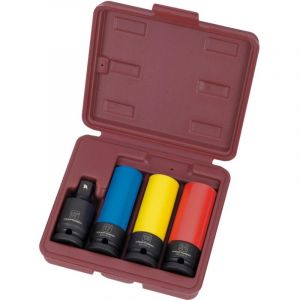 Jeu 4 douilles impact 1/2' p. jantes alu