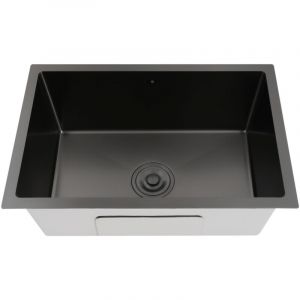 &Eacute;vier pratique rectangulaire en acier inoxydable 60 x 40 cm pour caravanes &Eacute;vier encastr&eacute; dans le plan de travail en acier inoxydable 304 &Eacute;vier de