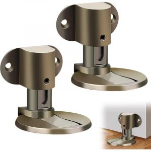 2 Pièces Butee de Porte Magnetique,Stop Porte Butoir de Porte Magnétique Invisible Arret de Porte Magnetique Arrêt de Porte en Métal Réglable Sans