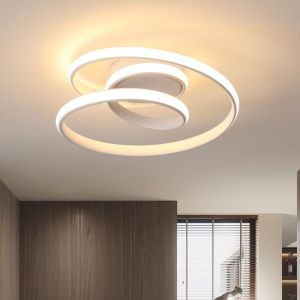Comely - Plafonnier led Moderne, 36W Luminaire Plafonnier 4000LM, Design Cr&eacute;atif en Forme d'H&eacute;lice pour Salon, Chambre, Cuisine, Balcon - Blanc