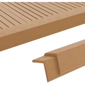 Corni&egrave;re de terrasse 5 pcs WPC 170cm Couleur teck