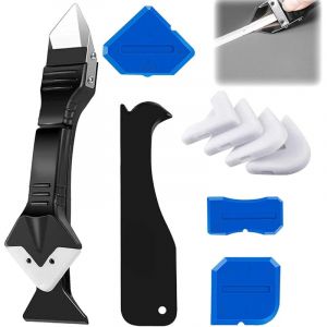 Outils de l'enl&egrave;ve Joint 3 en 1,Enlever Joint Silicone kit de Lisseur de Silicone Grattoir &agrave; Coulis,Enl&egrave;ve Joint Silicone avec lisseur de joints,