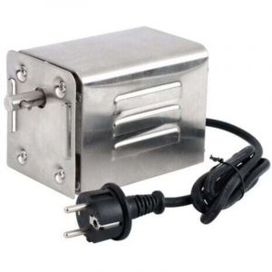Moteur Tourne Broche de Barbecue Moteur El&eacute;ctrique en Acier Inoxydable Kit R&ocirc;tissoire Barbecue Charge Nominale 50-70kgF(EU Plug 220V)