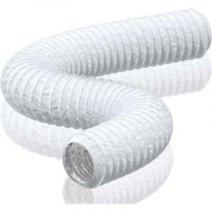 Tuyau d'Evacuation de 150mm en PVC Aluminium Gaine de Ventilation pour Extracteur d'Air, Climatisation, S&egrave;che-linge, hotte (6m de longueur)