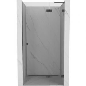 Mexen - Lunar l porte de douche pivotante droite 125 cm, transparent, gun metal - 834L-125-000-95-00-P