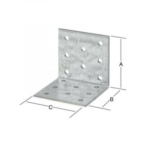 Equerre perforée 40X40X60 galvanisé.. CE