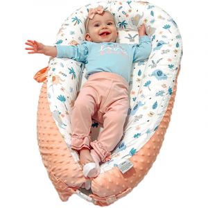Nid d'ange pour b&eacute;b&eacute;, 100 x 60 x 15 cm, avec coussin amovible, couverture d'&eacute;veil pour b&eacute;b&eacute; nouveau-n&eacute;, 100 % coton