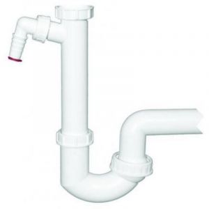 Ferrari Srl - Siphon DN40x6/4' avec joint à rotule et raccord pour disconnecteur