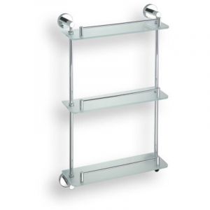 Bemeta - Sapho X-Round - Tablette murale, chrome/verre dépoli XR608