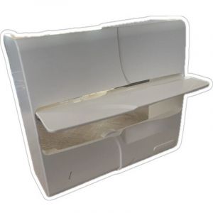Habillage opaque pour panneau de commande Linky / cbe 225x250mm blanc avec fenetre pivotante S81