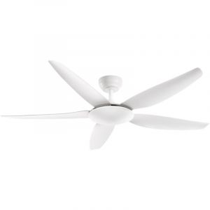 Perenz - Ventilateur de Plafond sans Lumi&egrave;re 7200 b Blanc d. 142 cm, 5 Pales, 5 Vitesses, Moteur dc 50W, Silencieux