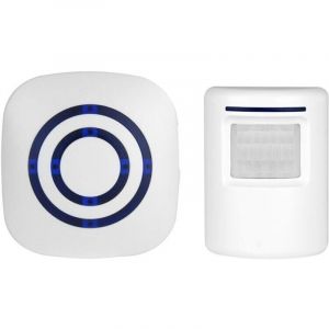 Promotion BeiLan Sonnette sans Fil Kit de Carillon de Porte Electrique avec 1 R&eacute;cepteur et 1 D&eacute;tecteur de Mouvement PIR Capteur Alerte Visiteur