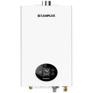 CAMPLUX Chauffe-eau à gaz instantané à régulation électronique, Chauffe-eau à gaz intérieur 12L - GX318LP - Butane (28-30 mbar)/ Propane (37 mbar)