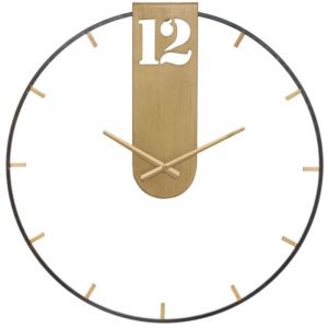 Horloge Murale en M&eacute;tal "Goldy" 60cm Or