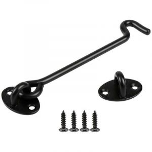 4 Pi&egrave;ces Verrou Porte Coulissante Serrure, Volet Loquet Porte Verrou Portail &agrave; Bascule Boulon avec Vis et Serrure de Fen&ecirc;tre Loquet &agrave; Crochet de