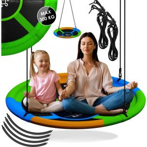 KESSER® Balançoire nid Balançoire assiette Balançoire suspendue Balançoire ronde Balançoire réglable Balançoire de jardin Balançoire pour enfants