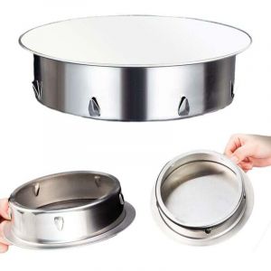 Bouchon Tuyau de Poele 125mm Chapeau Chemin&eacute;e en Acier Inoxydable Bouchon Chemin&eacute;e Perfor&eacute; pour Tous Types Tuyaux Po&ecirc;le de 125 mm Cache Tuyau en