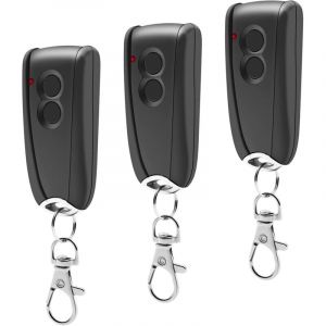 T&eacute;l&eacute;commande de porte de garage 433,92 MHz pour EcoStar RSC2433, RSE2433, RSZ1433, avec base m&eacute;tallique, 3 boutons pour Horma EcoStar Liftroic
