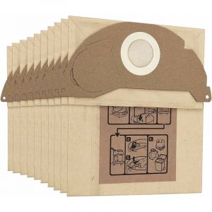 Lot de 10 sacs &agrave; poussi&egrave;re de rechange pour aspirateur K&auml;rcher WD2 MV2 WD2250 A2004 A2054 6.904-322.0 ，K&auml;rcher Wet and Dry Vacuum 10 x WD2 Paper