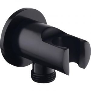 Support de douchette &agrave; main, coude de raccordement mural avec support de douche, support rond pour pommeau de douche, coude de douche universel avec