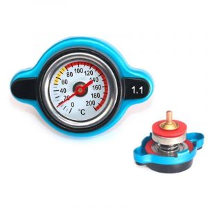 Sunxury - Bouchon de radiateur haute pression avec jauge de temp&eacute;rature Bouchon de radiateur 0,9/1,1/1,3 bar