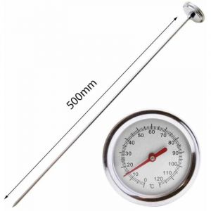 Testeur de Sol pour Compost avec Sonde en Acier Inoxydable - Thermom&egrave;tre pour Jardin et Pelouse composteur de jardin