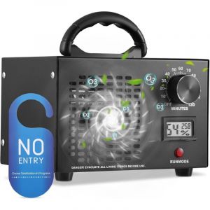 G&eacute;n&eacute;rateur d'ozone, machine d'ozone de haute capacit&eacute; 60000 mg/h avec minuteur de 120 min, d&eacute;odorisateur commercial industriel d'&eacute;limination de