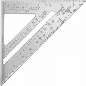 Equerre Menuisier Multifonction 4 en 1 en Aluminium pour Menuiserie Metal Aluminium Regle &Eacute;querre Trusquin Guide Raporteur Angle Equerre Ecole,