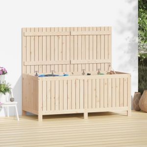 Banc Coffre de rangement de jardin - Banquette Pouf 147x68x64 cm Bois massif de pin BV791812 - Brun