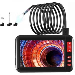 Cam&eacute;ra d'inspection d'endoscope de 8 mm, Outils de Voiture avec cam&eacute;ra Industrielle &agrave; 8 lumi&egrave;res LED, &eacute;tanche, cam&eacute;ra d'inspection d'endoscope pour