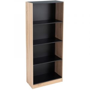 &Eacute;tag&egrave;re Biblioth&egrave;que Basse Bois et Noir