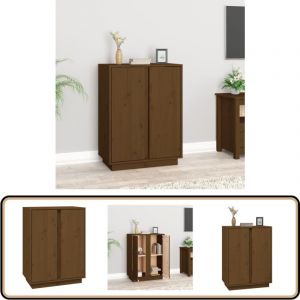 Vidaxl - Buffet Marron miel 60x35x80 cm Bois massif de pin - Buffet En Bois - Meuble De Rangement - Armoire - Commode - Décoration Intérieure