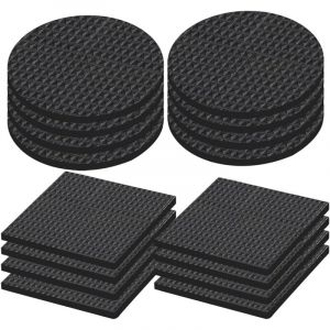 16 Pi&egrave;ces Patin Chaise, Patin Antiderapant, Pieds Caoutchouc Patins Autocollant Protecteurs de Meubles, Patins de Protection pour Sols en Boi, Pieds