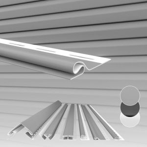 HEXIM Bardage Anthracite Gris Blanc, Revêtement de Façade, PVC-U, Protection Visuelle, Résistant aux UV: Gris, Profil initial