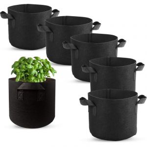 Linghhang - 6 Pcs Sac Plantation(2 Gallons), Non Tiss&eacute; Pot en Tissu avec Poign&eacute;es pour Plantation Pommes de Terre Tomates Fraises V&eacute;g&eacute;tale Fleurs et