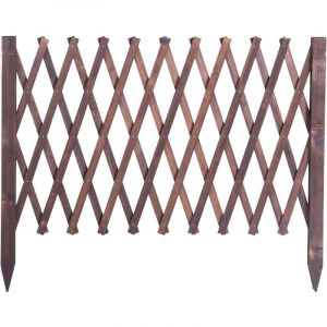 Cl&ocirc;ture en bois extensible, treillis autoportant pour plantes grimpantes d'ext&eacute;rieur, cl&ocirc;ture de jardin, &eacute;cran de cl&ocirc;ture d'intimit&eacute;, panneau de