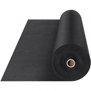 VEVOR Geotextile Non Tisse 1,8x30,5 m Toile de Paillage Anti-Mauvaises Herbes 271 g/m&sup2; Tissu deAllee Permeable Resistant a la Dechirure pour Systemes