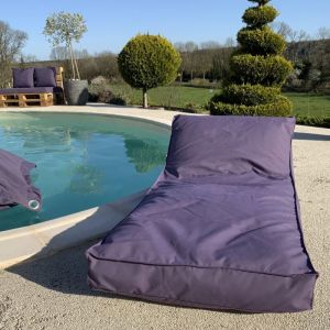 Homemaison - Housse de matelas bain de soleil Violet aubergine 160x65 cm