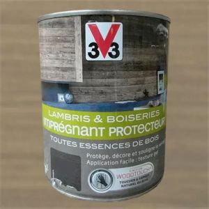 V33 - Impr&eacute;gnant Protecteur Lambris et boiseries Gris Taupe 1 l