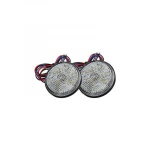Feux de Remorque led, 12V Feu Arriere pour Remorque 2PCS remorque Voiture Feu de Freinage Réflecteur Rond led Feu de Gabarit led pour Camion de Moto