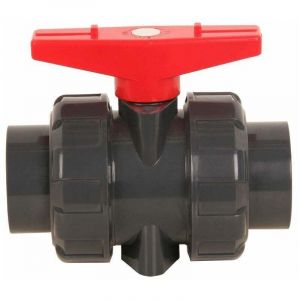 Vanne double union &agrave; coller diam 32 mm vanne boisseau pvc robinet boisseau sph&eacute;rique robinet a bille sphere pour piscine，DN25 (Diam&egrave;tre Interne 32mm)