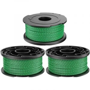 Bobine de fil pour Black et Decker A6486 GL7033 GL8033 GL9035 débroussailleuse sans fil 2,0 mm 6,1 m, Bobine de fil rechange Coupe Bordure pour Black